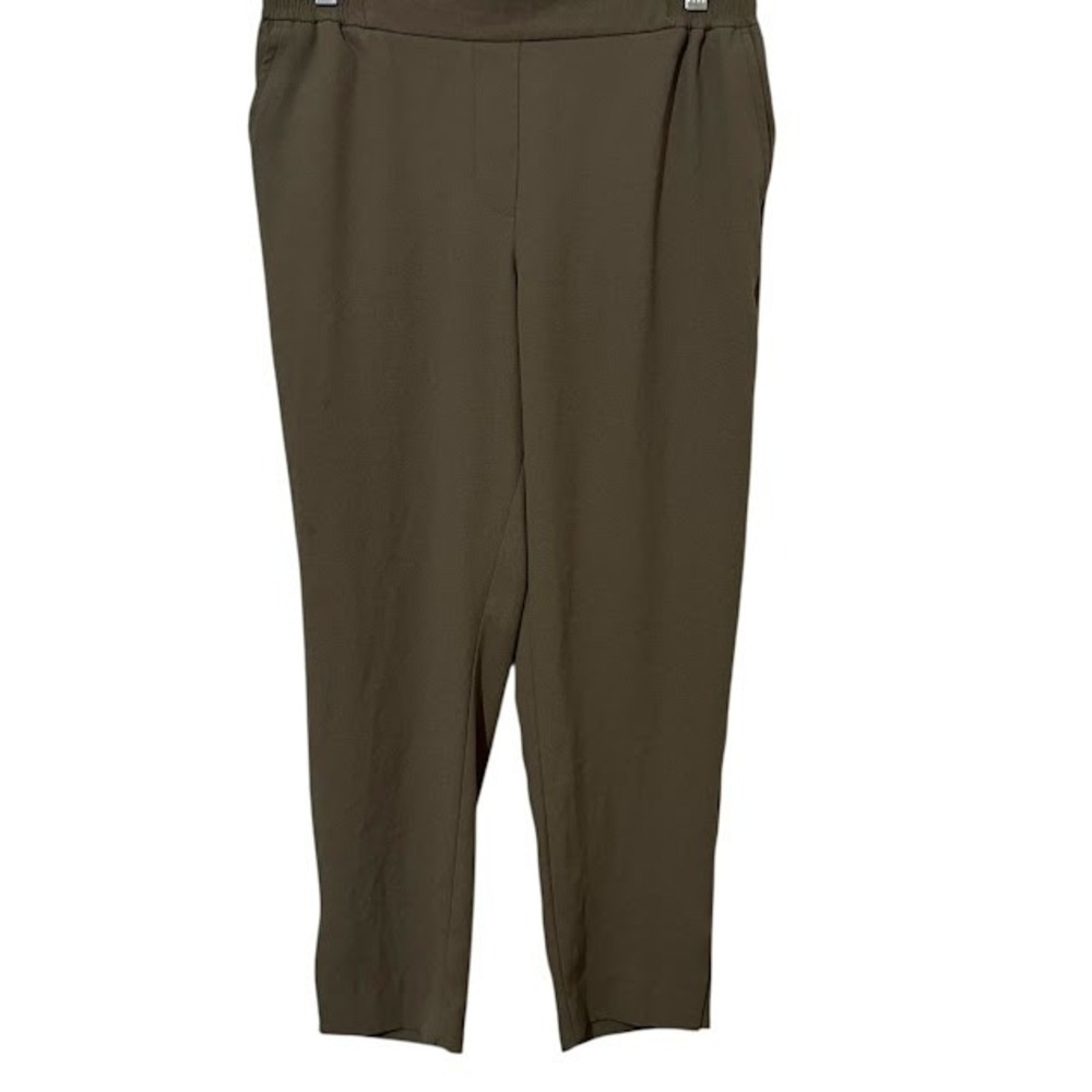 Anthropologie Olive Green Essential Pull On Trouser Ankle Pants Womens S Petite
